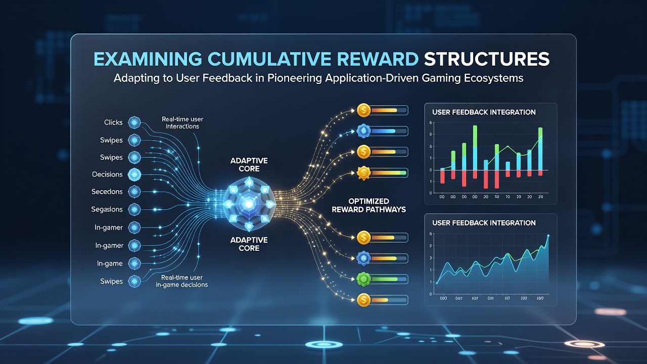 Diagram showing data flow from user interactions into adaptive reward algorithms in mobile gaming platforms