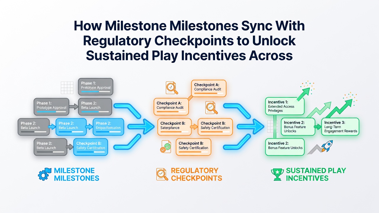 Screenshot of an app dashboard displaying synced milestone progress and regulatory status indicators